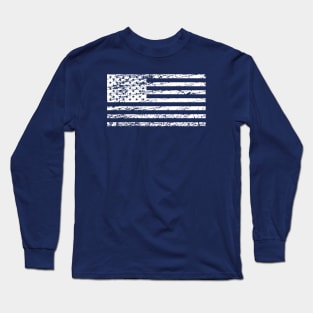 The Flag of the USA with Rusty Effect I Long Sleeve T-Shirt